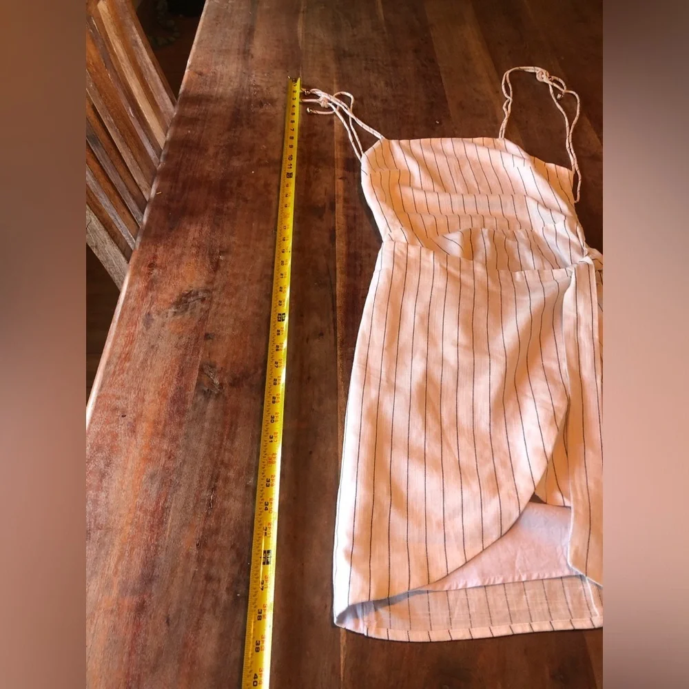 Sabo Skirt Dress Strapless White and Blue Wrap Skirt - Picture 13 of 13